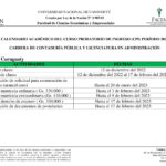 Calendario Académico CPI 2023 filial Curuguaty