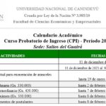 Calendario Académico y Horarios de clases – CPI 2024