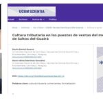 Docente y estudiante publican artículo en revista científica.