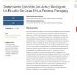 Docente y estudiante publican artículo en revista científica internacional.
