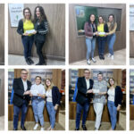 Entrega de becas a estudiantes por movilidad estudiantil.